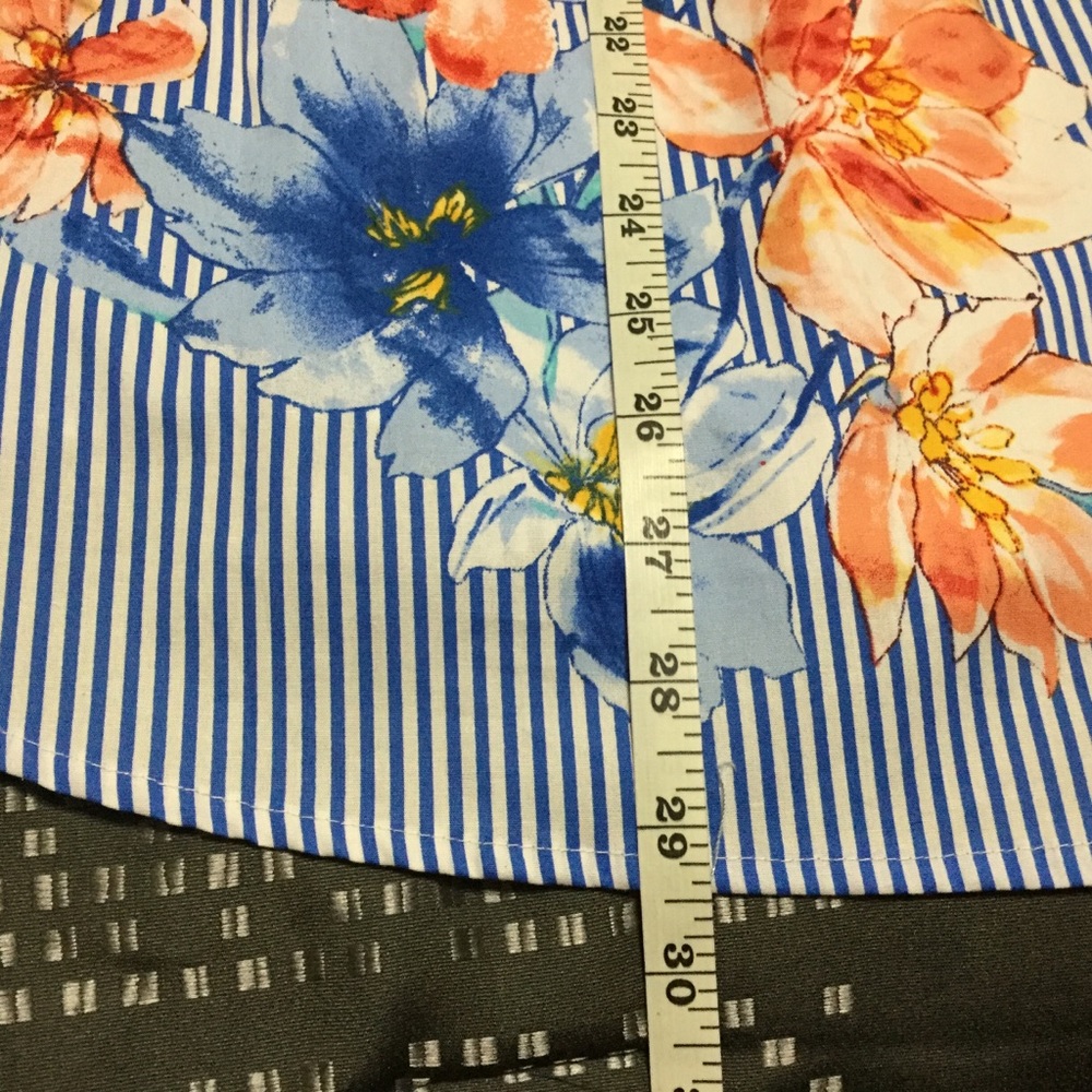 Alfred Dunner blue and white striped floral shirt - Picture 6 of 6